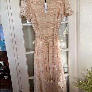 Chico's Cream Lace Maxi Dress Size 12